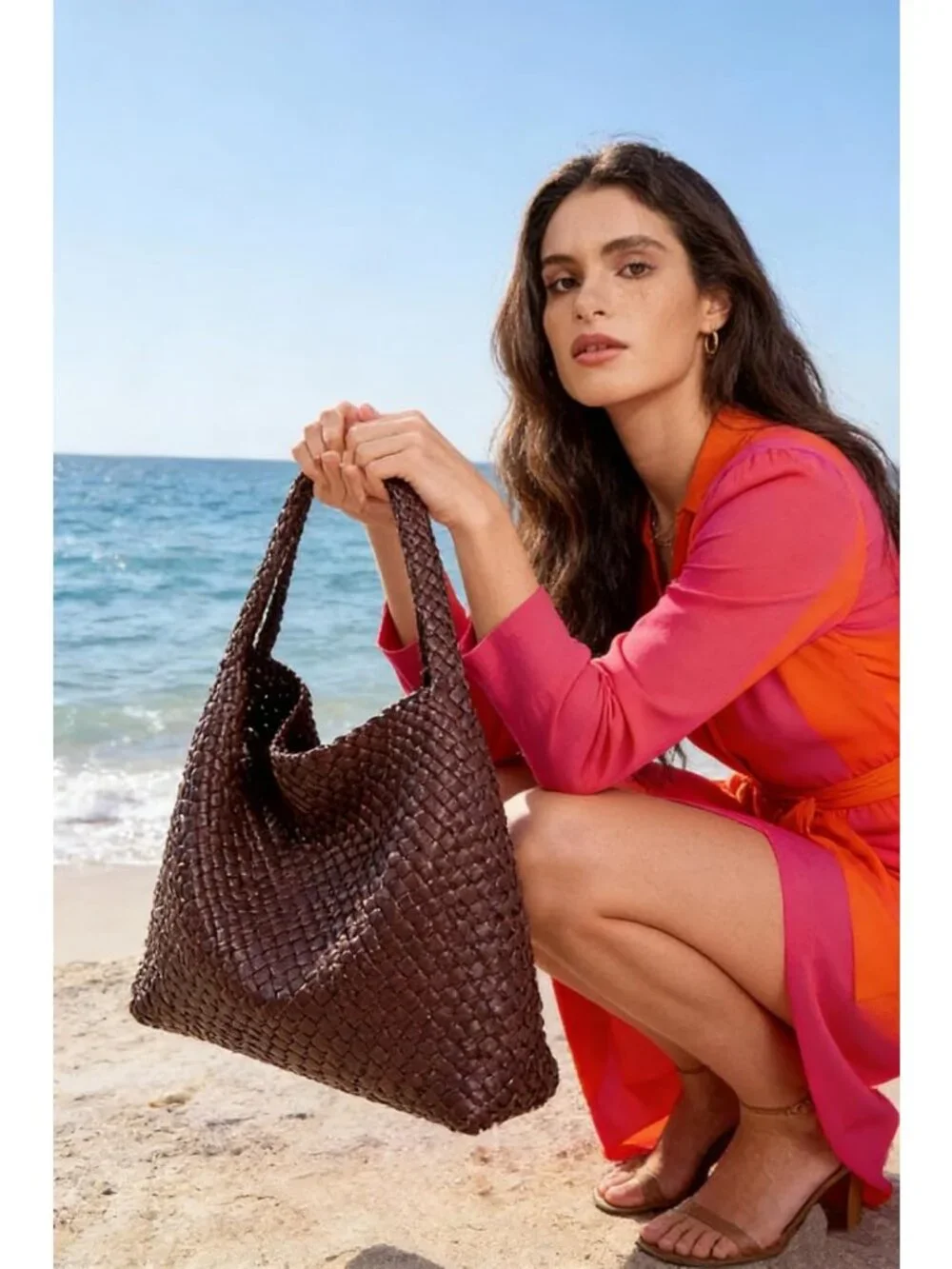 Stylish Woven Tote Bag for Women, Large Handmade Shoulder Hobo Purse, Commuter